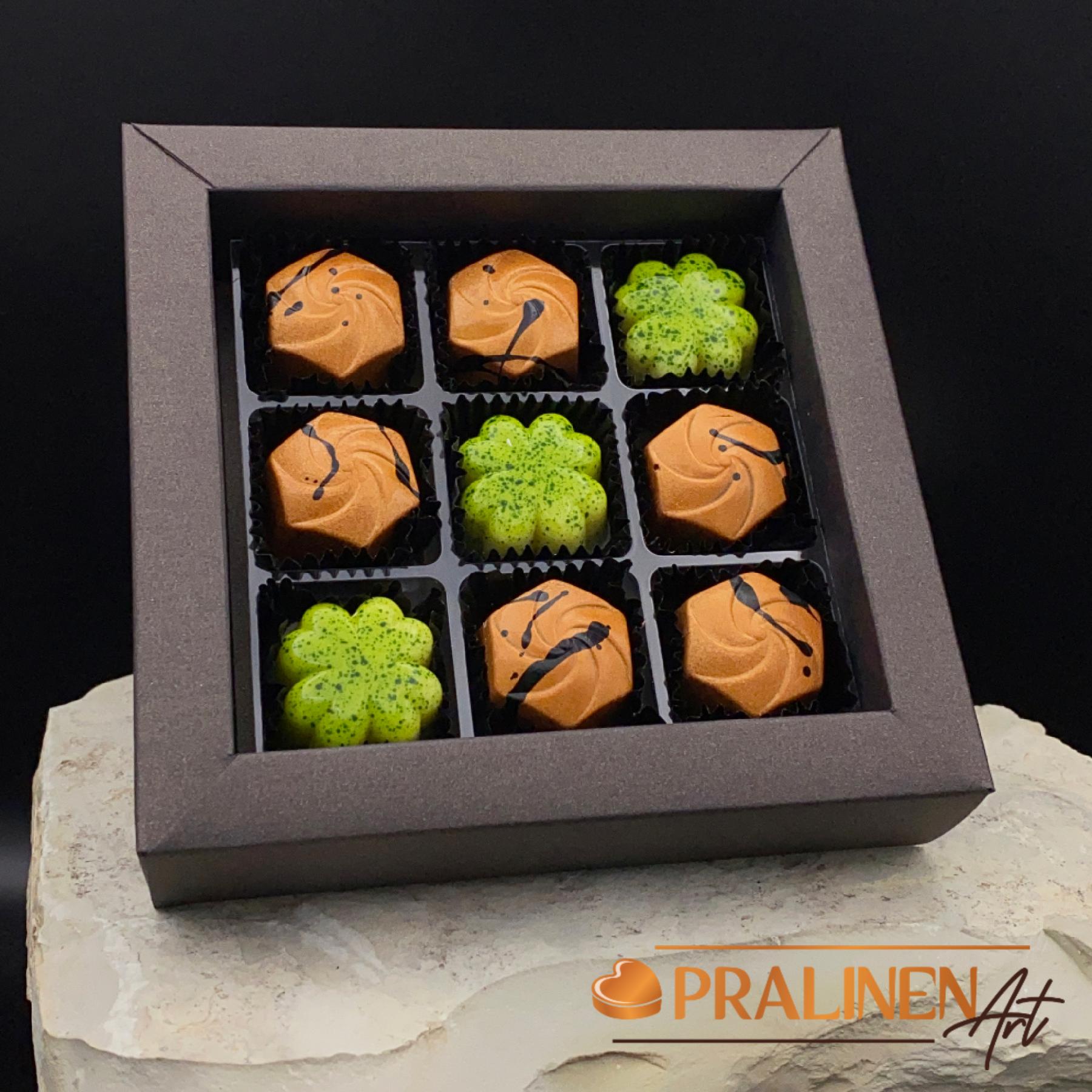 Nougat & Pistazie | 2 edle Sorten | 9 Pralinen