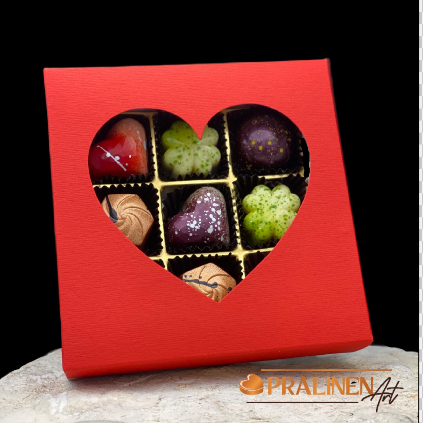 Sweet Emotions No.1 | 9 edle Pralinen von PralinenArt ohne Alkohol