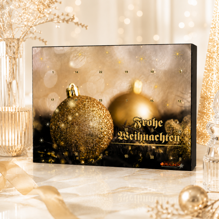 Exklusiver Adventskalender 2026 von Pralinen mit besonderen zum Teil Preisgekrönten  Pralinen