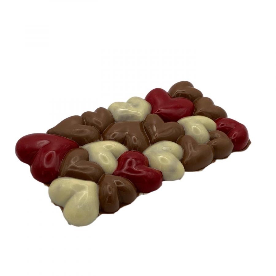 herztafel-belgische Schokolade PralinenART handverziert