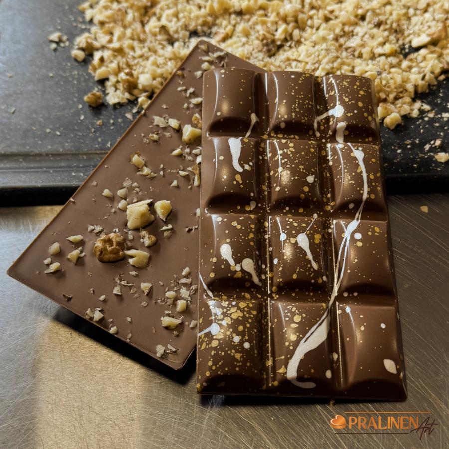 PralinenArt die Goldene Brandenburger Schokoladentafel mit Walnuss joghurt und Honig