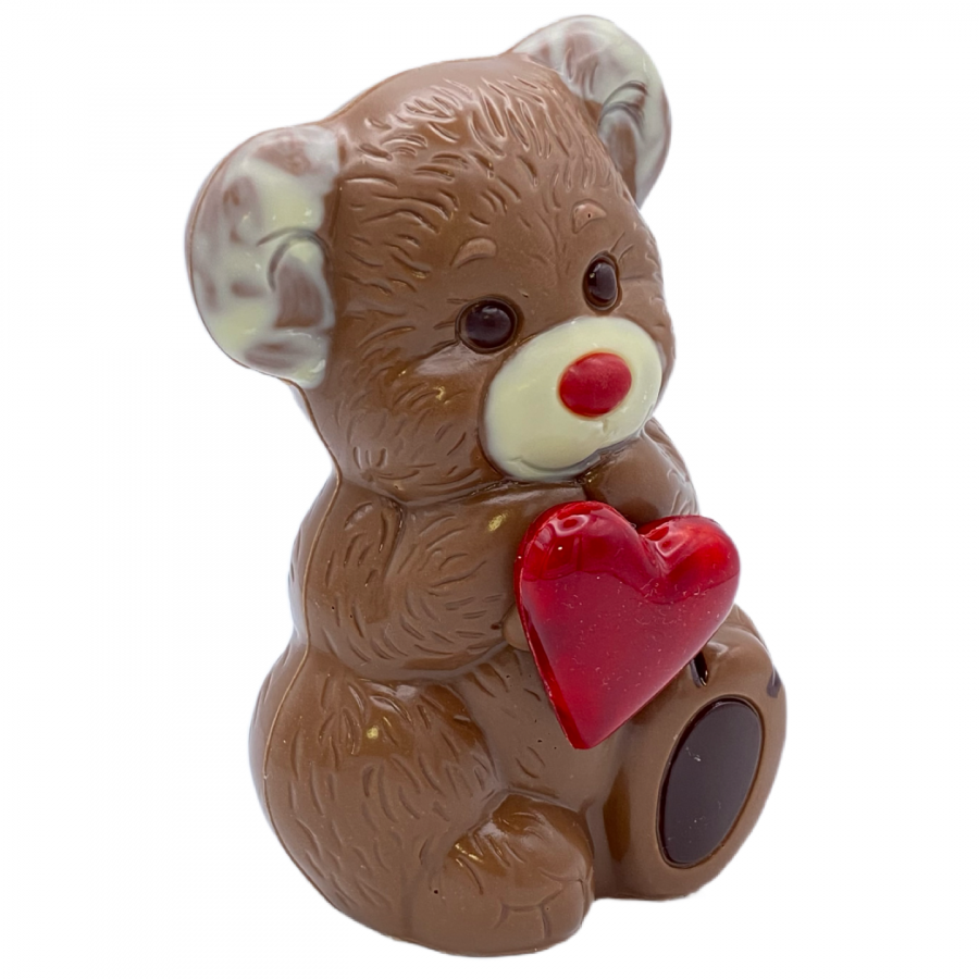 Schoko Bärchen mit rotem schokoladenherz  vonpralinenart